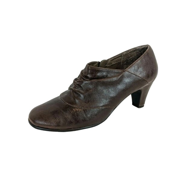 Aerosoles Pumps  Women's Size 7.5  Playback Ruched Zip Shootie Brown - Picture 1 of 10